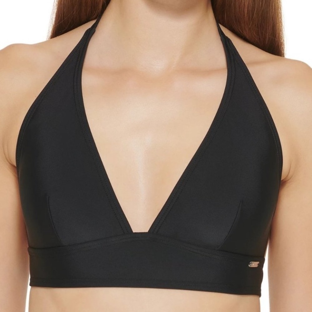 Dkny Women's Black Halter Bikini Swimsuit Top